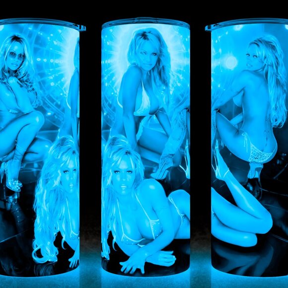 Glow in the Dark Sexy Pamela Anderson 90s Model Cup Mug Tumbler - Picture 1 of 4
